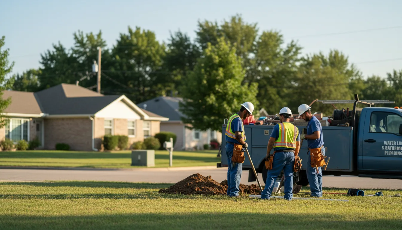 Residential water line and bathroom plumbing service in Albany, MO